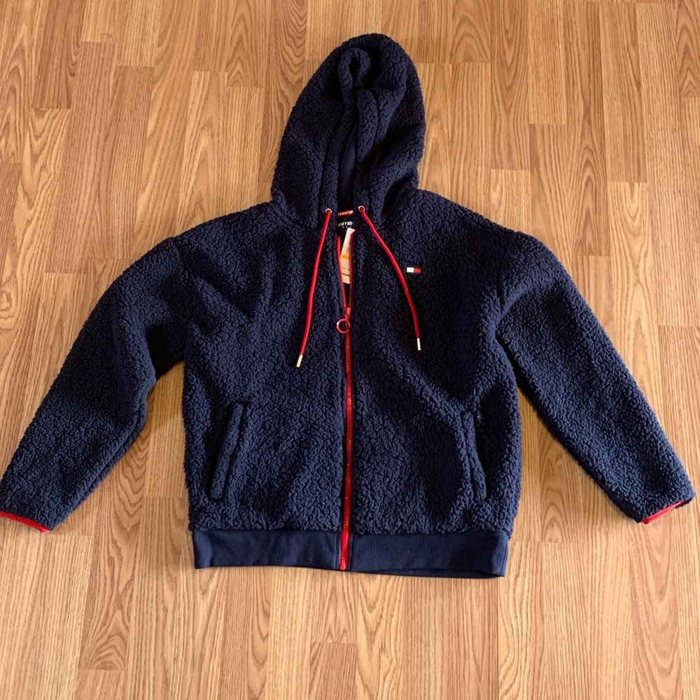 Tommy Hilfiger Sherpa zip-up jacket size S.